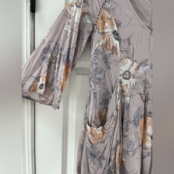 purple floral flowy dress | Free People - Picture 4 of 6